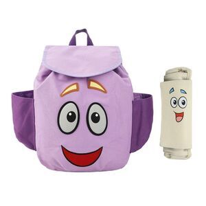 Dora The Explorer Backpack Character 13" Novelty Backpack With Map Pouch